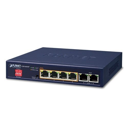 Коммутатор Ethernet (4 порта 10/100/1000T с 802.3at PoE, 2 порта 10/100/1000T, настольный)