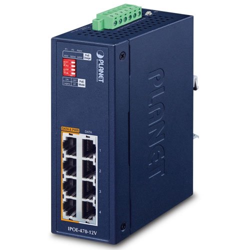 Промышленный инжектор PoE (4 порта 10/100/1000/2500BASE-T c 802.3bt PoE++, 12V)